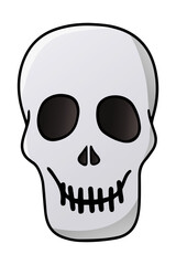 Skull cartoon illustration isolated on white background