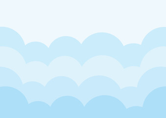 背景　もこもこ　水色