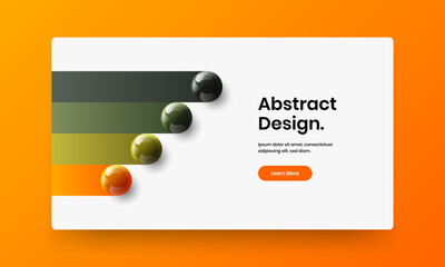 Abstract company cover vector design template. Multicolored realistic balls corporate brochure illustration.