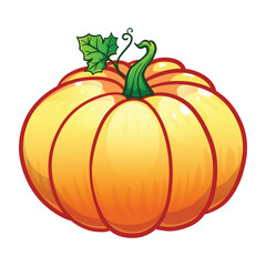Halloween pumpkins on white background