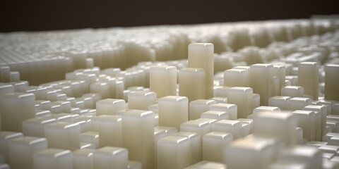 Obraz premium ivory polygonal abstract landscape computer generated background