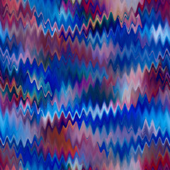 Wavy summer dip dye boho background. Wet ombre color blend for beach swimwear, trendy fashion print. Dripping paint digital fluid watercolor melt effect. High resolution seamless pattern material.