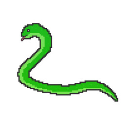 Clip art of green snake