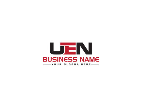 Typography UEN Logo Icon Design, Premium uen Logo Letter Vector Image For You