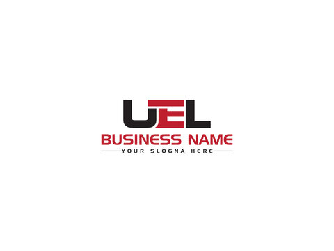 Typography UEL Logo Icon Design, Premium uel Logo Letter Vector Image For You