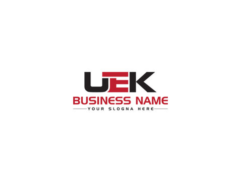 Typography UEK Logo Icon Design, Premium uek Logo Letter Vector Image For You