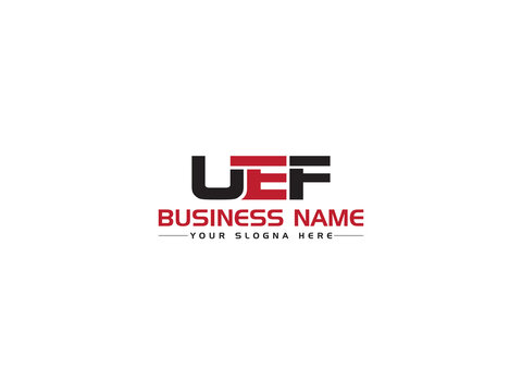 Typography UEF Logo Icon Design, Premium uef Logo Letter Vector Image For You