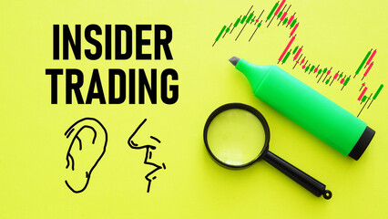 Insider trading is shown using the text