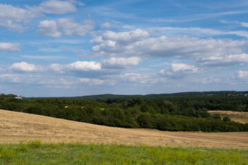Fototapeta premium Landscape with blue sky and clouds