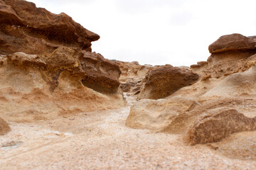 surface of the moon geological site in tataouin, Tunisia, North Africa
