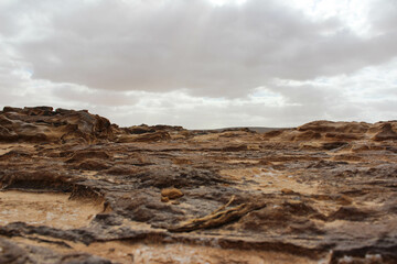 surface of the moon geological site in tataouin, Tunisia, North Africa