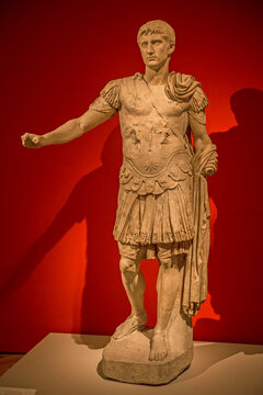 Roman Ancient Statue of Julius Caesar in Altes Old Museum in Berlin