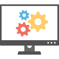 Computer Settings Flat Icon 