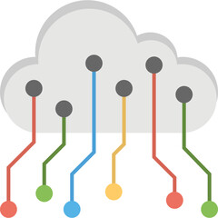 Cloud Technology Flat Icon 