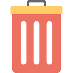 Recycle Bin Flat Icon 