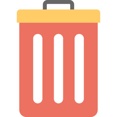 Recycle Bin Flat Icon 