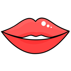 Obraz premium lips isolated on white