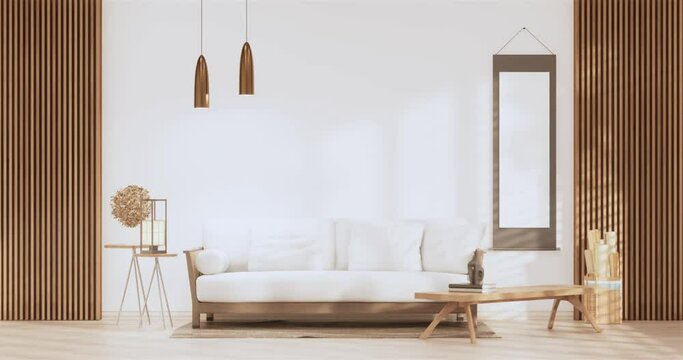 japanese on room japan tropical desing and tatami mat floor.3D rendering