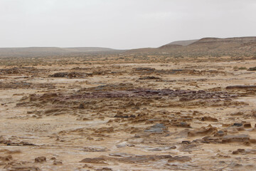 surface of the moon geological site in tataouin, Tunisia, North Africa