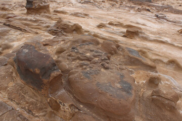 surface of the moon geological site in tataouin, Tunisia, North Africa