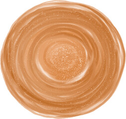 Coffee Stain Marks brown watercolor circle splash.