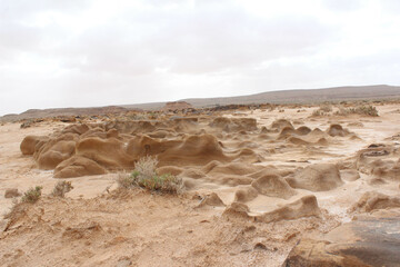 surface of the moon geological site in tataouin, Tunisia, North Africa