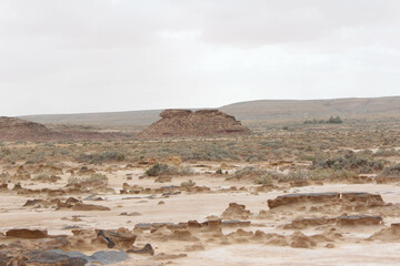 surface of the moon geological site in tataouin, Tunisia, North Africa