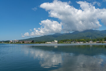 Fototapeta na wymiar 佐渡島の加茂湖
