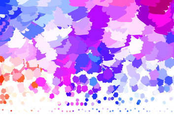 Light Blue, Red vector template with chaotic shapes.