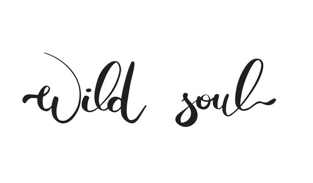 wild soul lettering handwritten quote