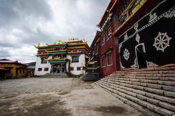 Traditional Tibetan Buddhist monastery in Sichuan province