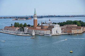The St. Mark's Square with Campanile and Doge's Palace. Venice, Italy