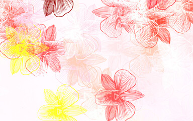 Light Pink vector natural background with flowers.