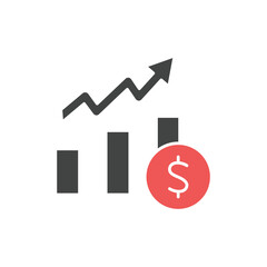 Money Increase icons  symbol vector elements for infographic web