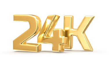 Follow Number 24k Gold 3d render