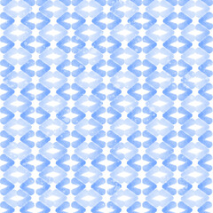 Fototapeta premium Abstract blue watercolor hand drawing with paper texture isolate on white background seamless pattern. Illustration basic watercolour paint for background.