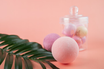 bath cosmetics, aromatherapy and relaxation, colorful sweet balls, protecting and nourishing the skin