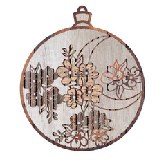 Floral ornaments, moon, Christmas ball, wedding, birthday template. 