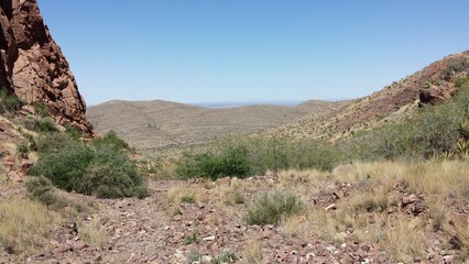 Desert mountains in spring 
