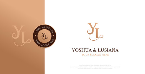 Initial YL Logo Design Vector