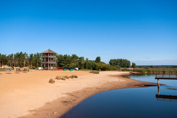 Obraz premium Plaża Bondary nad zlewem Simianówka, Podlasie, Polska