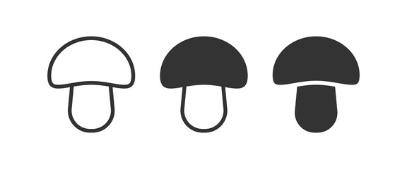 Mushroom icon. Eco food symbol. Sign champignon vector.