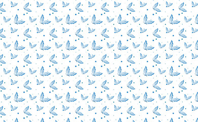 Seamless creative organic butterfly pattern design for a brand textile fashion fabrics printing company.