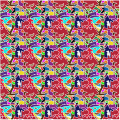 Bright mosaic texture. Ceramic tile texture. Perfect for fashion, textile design, cute themed fabric, on wall paper, wrapping paper, fabrics and home decor.