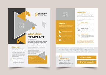 Modern Case Study Template, Business case study booklet with creative layout, Minimal case study cover layout