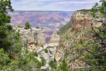 Fototapeta na wymiar Grand Canyon National Park, Arizona, Usa, America. Panoramic view.