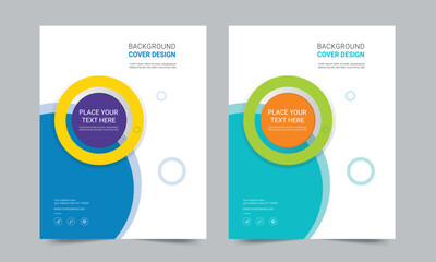 Cover design for annual report and business catalog, magazine, flyer or booklet. Brochure template layout. A4 cover vector EPS-10