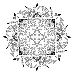 Seamless pattern with mandala ornament