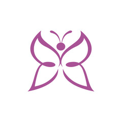 Abstract butterfly logo vector template