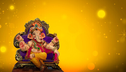 Lord Ganesha , Ganesha Festival , of Lord Ganpati background for Ganesh Chaturthi festival of India